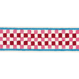 Schumacher Pink Chequer Hand Block Trim
