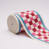 Schumacher Pink Chequer Hand Block Trim