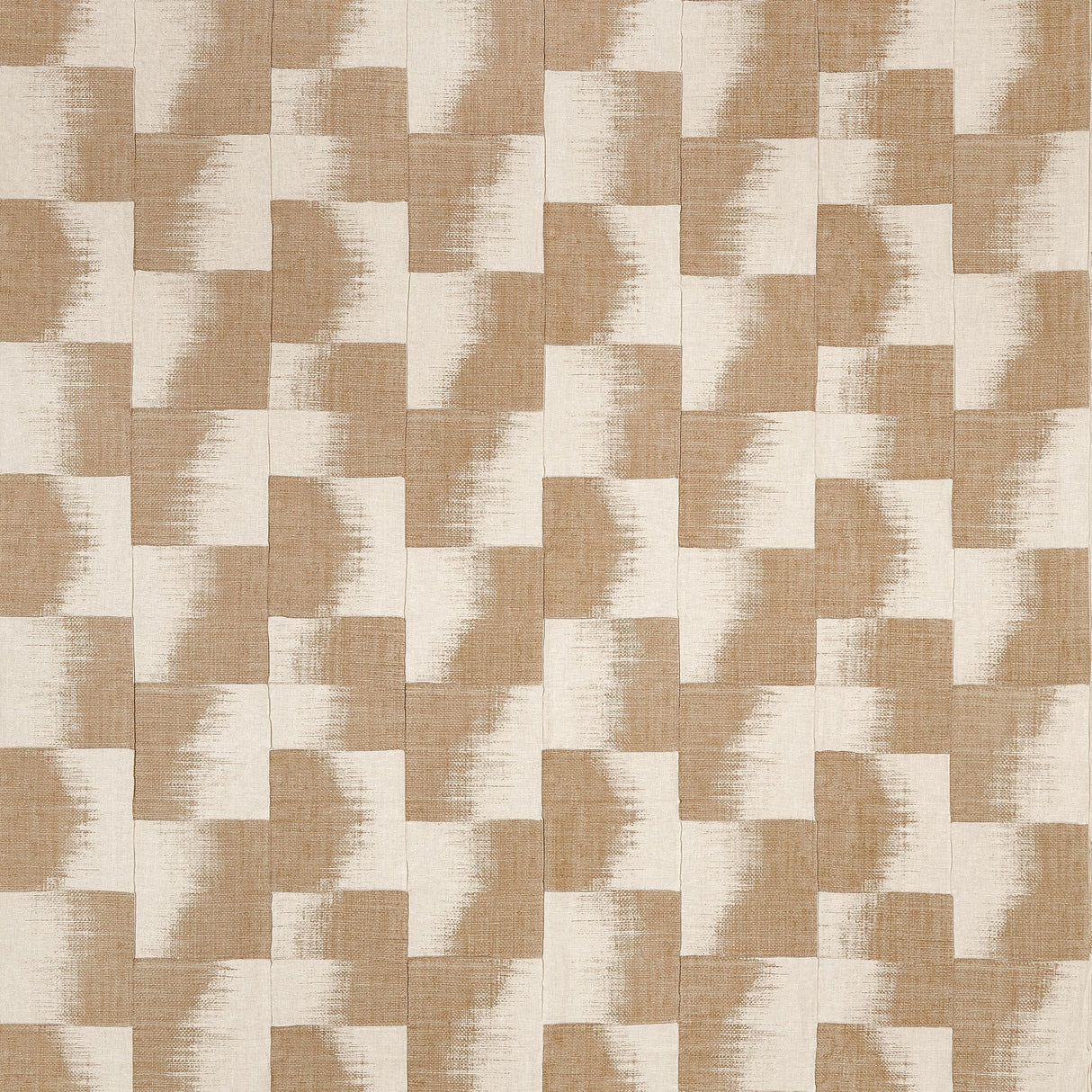 Thibaut Raffia Squares Beige Fabric
