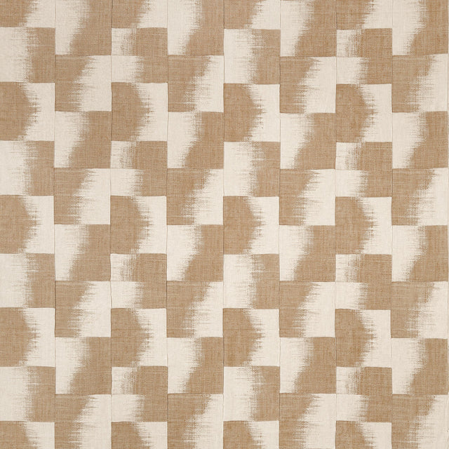 Thibaut Raffia Squares Beige Fabric