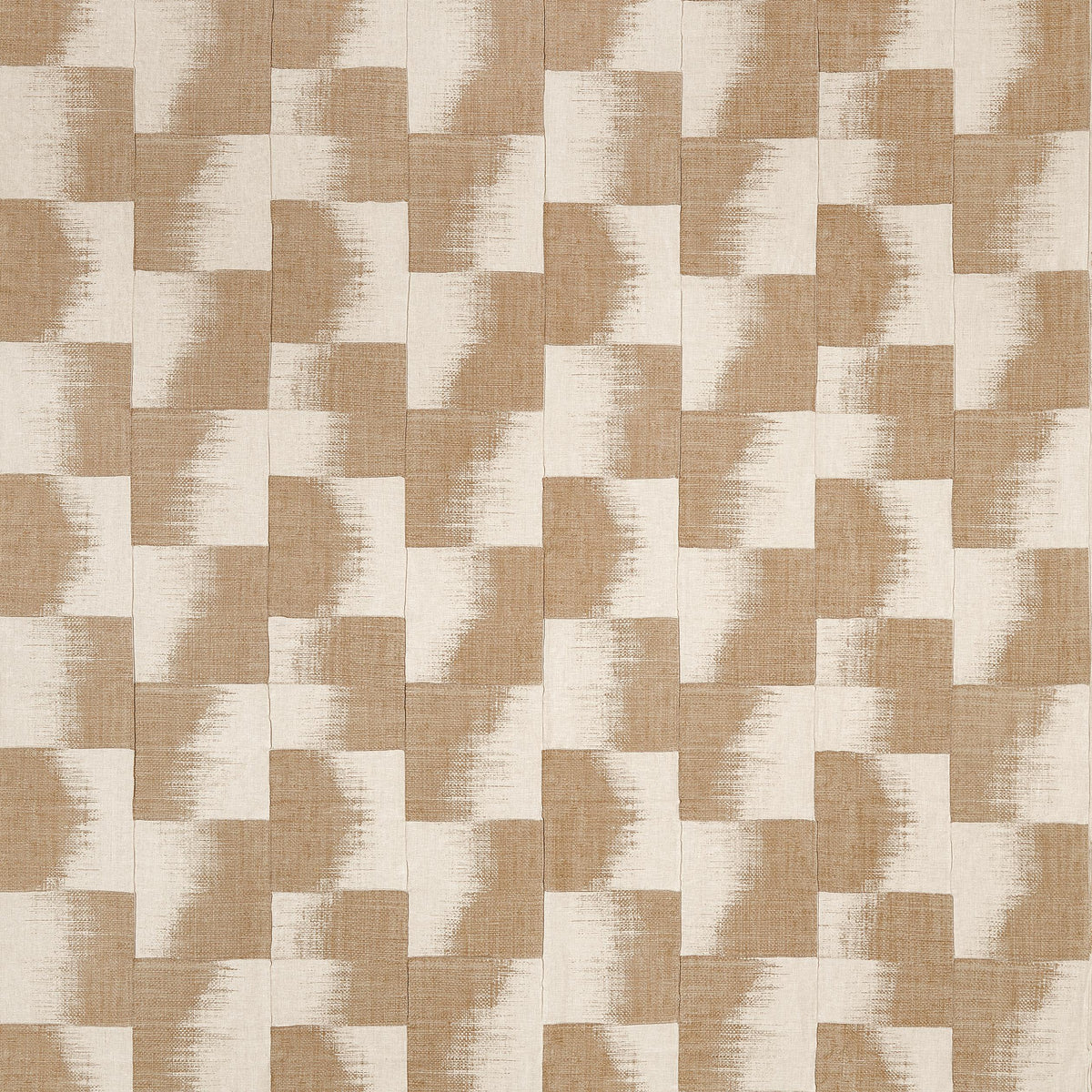 Thibaut Raffia Squares Beige Fabric