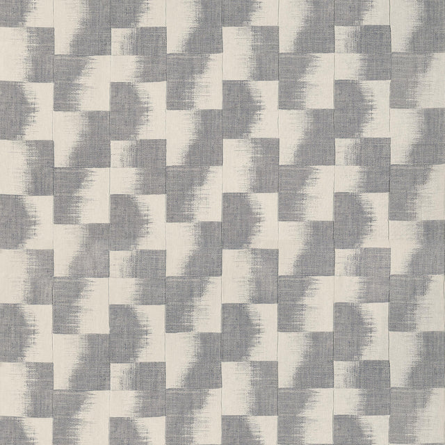 Thibaut Raffia Squares Graphite Fabric