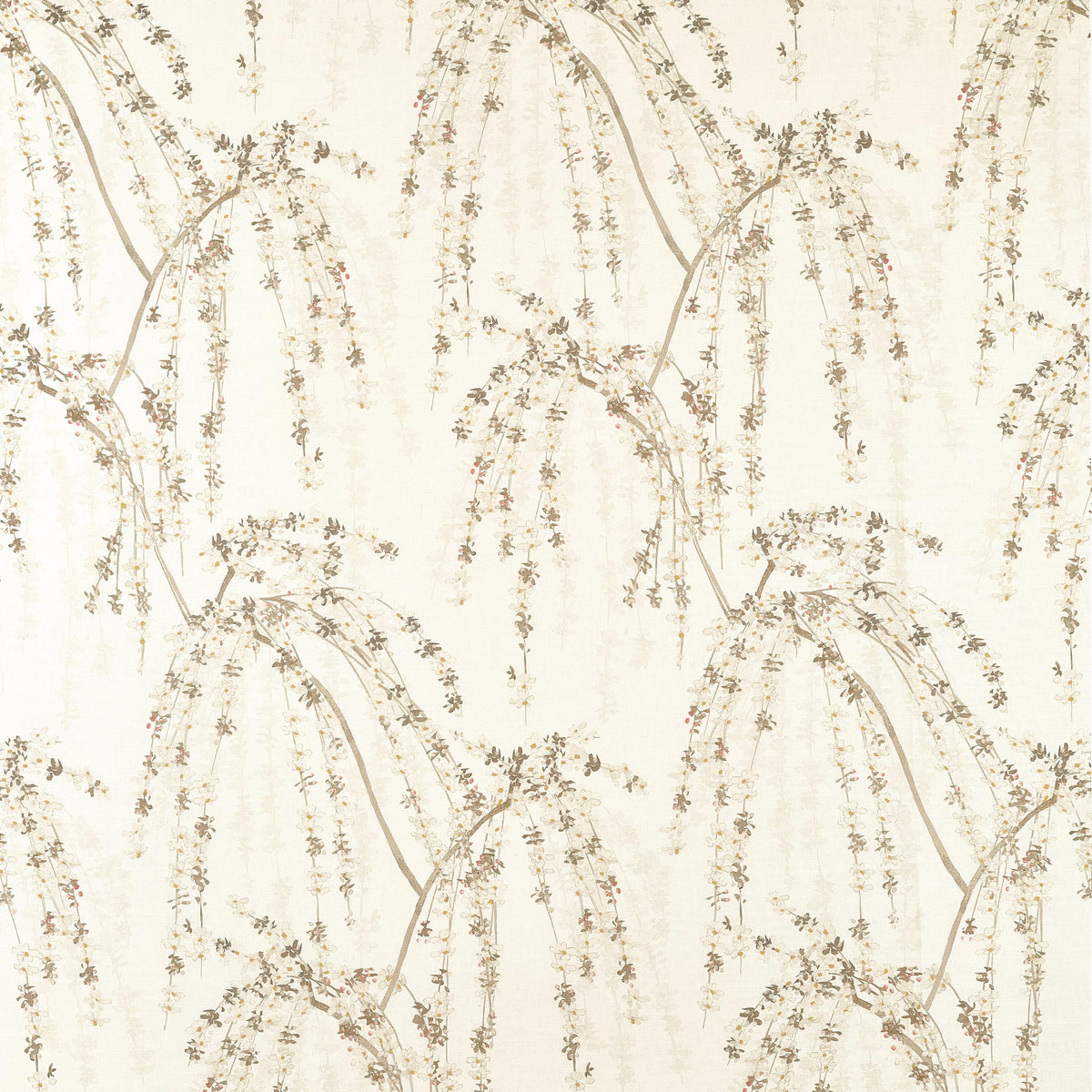 Thibaut Weeping Blossom White Fabric