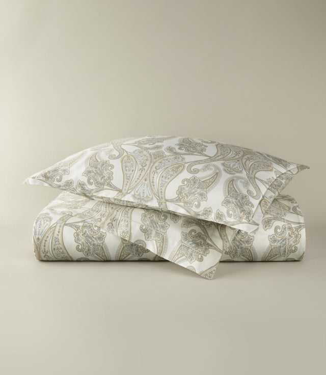 Peacock Alley CLASSIC PRINTED KING DUVET SET PAISLEY PEARL