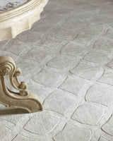 Exquisite Rugs Smooch Geo Hand Loomed Bamboo Silk in 10003 Light Beige 6' x 9' Area Rug
