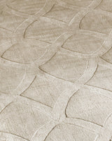 Exquisite Rugs Smooch Geo Hand Loomed Bamboo Silk in 10003 Light Beige 6' x 9' Area Rug