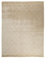 Exquisite Rugs Smooch Geo Hand Loomed Bamboo Silk in 10003 Light Beige 6' x 9' Area Rug