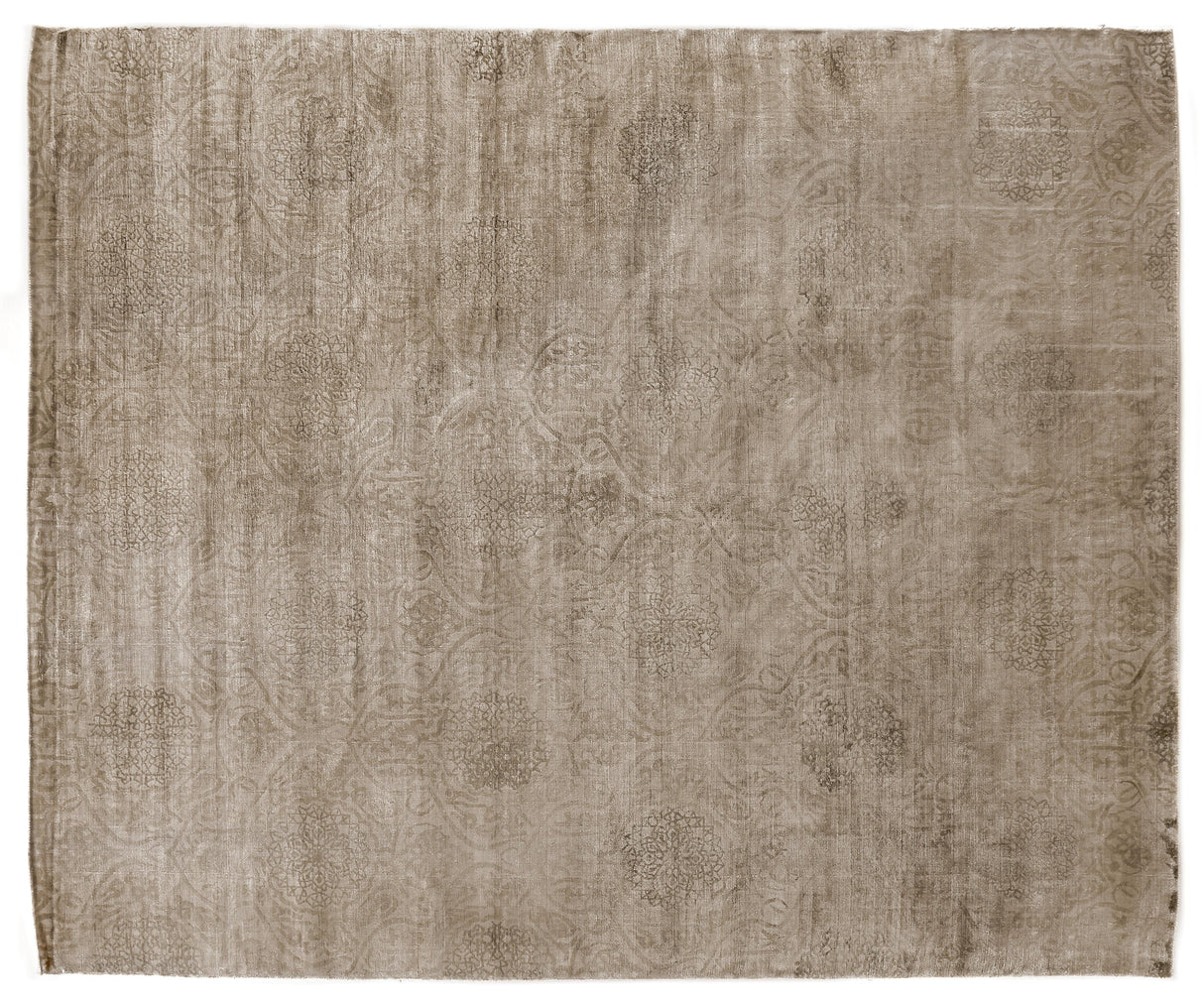Exquisite Rugs Koda Hand Loomed Bamboo Silk in 10035 Stone 9' x 12' Area Rug