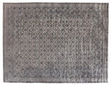 Exquisite Rugs Antique Weave Bamboo Hand Knotted Bamboo Silk in 10001 Ivory/Silver 6' x 9' Area Rug