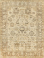 Exquisite Rugs Antique Weave Oushak Hand Knotted New Zealand Wool in 2002 Ivory/Gray/Beige 8' x 10' Area Rug
