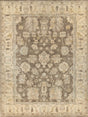 Exquisite Rugs Antique Weave Oushak Hand Knotted New Zealand Wool in 2003 Brown/Ivory 14' x 18' Area Rug