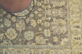 Exquisite Rugs Antique Weave Oushak Hand Knotted New Zealand Wool in 2003 Brown/Ivory 14' x 18' Area Rug