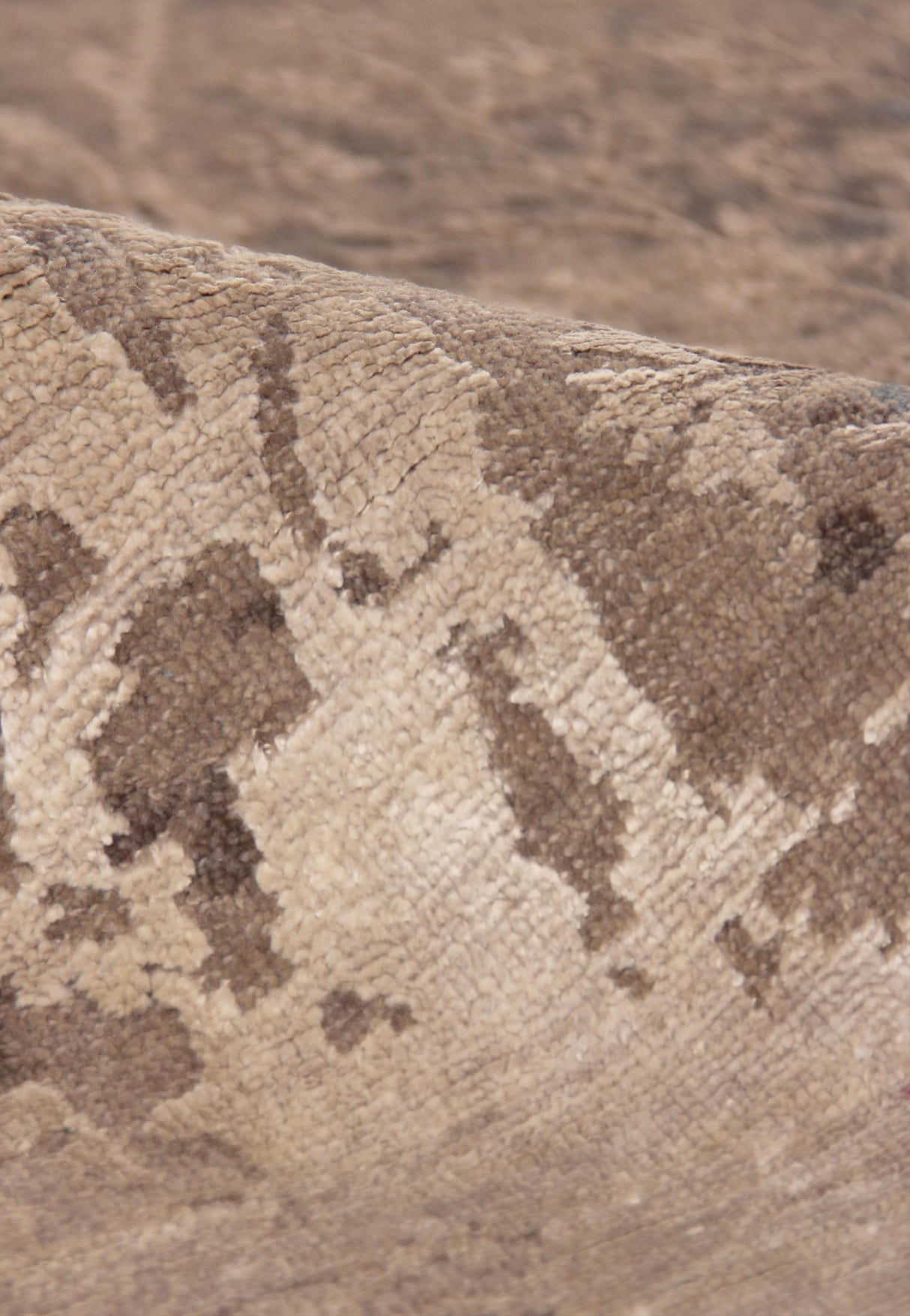 Exquisite Rugs Hundley Hand Knotted Wool/Bamboo Silk in 2119 Blue/Khaki 9' x 12' Area Rug