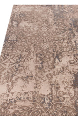 Exquisite Rugs Hundley Hand Knotted Wool/Bamboo Silk in 2119 Blue/Khaki 9' x 12' Area Rug
