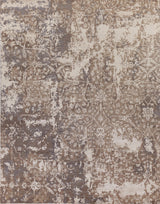 Exquisite Rugs Hundley Hand Knotted Wool/Bamboo Silk in 2119 Blue/Khaki 9' x 12' Area Rug