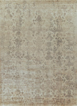 Exquisite Rugs Lisbon Hand Knotted Bamboo Silk in 2122 Ivory 9' x 12' Area Rug