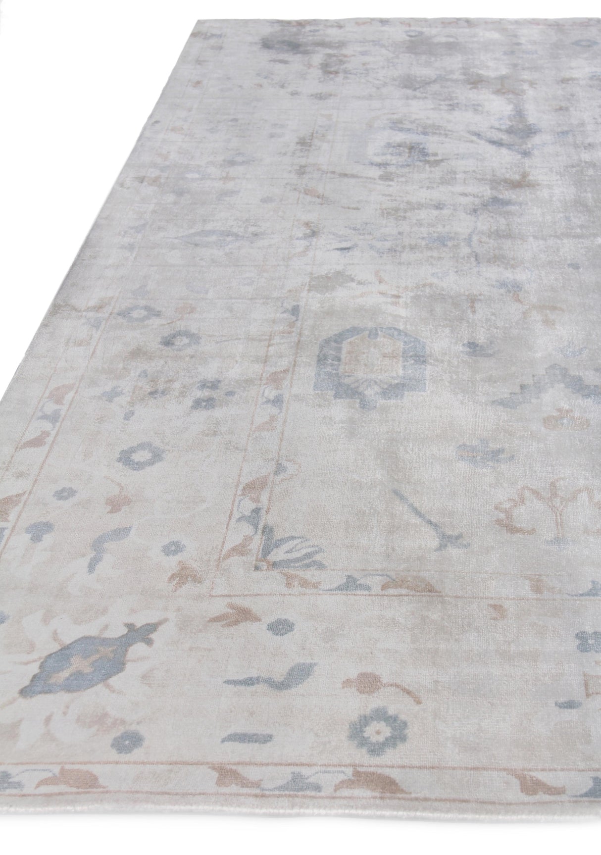 Exquisite Rugs Koda Hand Loomed Bamboo Silk in 2130 Ivory 8' x 10' Area Rug
