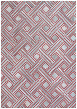 Exquisite Rugs Natural Hide Handmade Leather Hide in 2137 Red/Multi 8' x 10' Area Rug