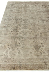 Exquisite Rugs Lisbon Hand Knotted Bamboo Silk in 2122 Ivory 14' x 10' Area Rug