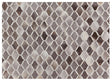 Exquisite Rugs Natural Hide Handmade Leather Hide in 2152 Dark Gray/Multi 8' x 10' Area Rug