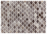 Exquisite Rugs Natural Hide Handmade Leather Hide in 2152 Dark Gray/Multi 8' x 10' Area Rug