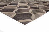 Exquisite Rugs Natural Hide Handmade Leather Hide in 2152 Dark Gray/Multi 8' x 10' Area Rug