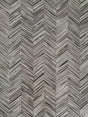 Exquisite Rugs Natural Hide Handmade Leather Hide in 2160 Gray/Ivory 8' x 10' Area Rug