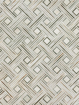 Exquisite Rugs Natural Hide Handmade Leather Hide in 2166 Silver/Ivory 5' x 8' Area Rug