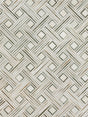 Exquisite Rugs Natural Hide Handmade Leather Hide in 2166 Silver/Ivory 5' x 8' Area Rug