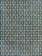 Exquisite Rugs Natural Hide Handmade Leather Hide in 2169 Ivory/Navy/Medium Blue 5' x 8' Area Rug