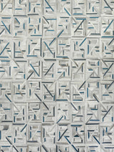 Exquisite Rugs Natural Hide Handmade Leather Hide in 2173 Silver/Blue 13' x 14' Area Rug