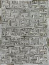 Exquisite Rugs Natural Hide Handmade Leather Hide in 2177 Gray 5' x 8' Area Rug