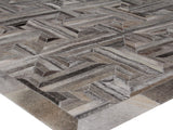 Exquisite Rugs Natural Hide Handmade Leather Hide in 2177 Gray 8' x 11' Area Rug