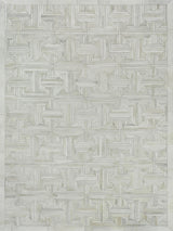 Exquisite Rugs Natural Hide Handmade Leather Hide in 2178 Ivory 5' x 8' Area Rug