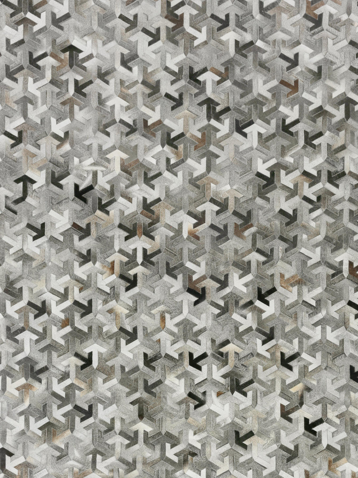 Exquisite Rugs Natural Hide Handmade Leather Hide in 2182 Gray 8' x 10' Area Rug