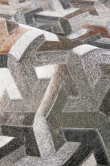 Exquisite Rugs Natural Hide Handmade Leather Hide in 2182 Gray 8' x 10' Area Rug