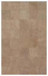 Exquisite Rugs Leather Suede Handmade Leather Hide in 2185 Beige 5' x 8' Area Rug
