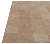 Exquisite Rugs Leather Suede Handmade Leather Hide in 2185 Beige 5' x 8' Area Rug