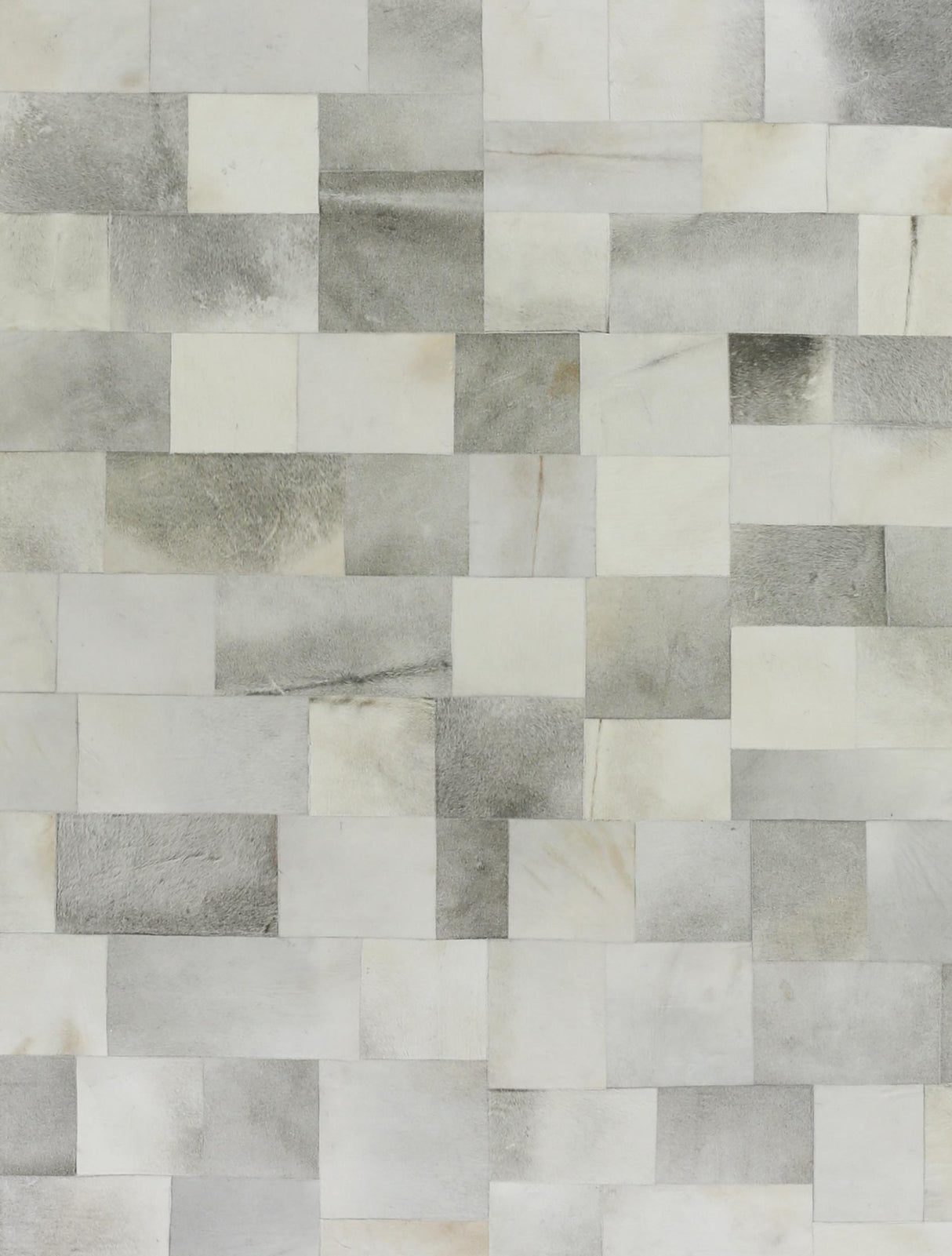 Exquisite Rugs Natural Hide Handmade Leather Hide in 2189 Silver/Gray 5' x 8' Area Rug