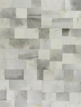 Exquisite Rugs Natural Hide Handmade Leather Hide in 2189 Silver/Gray 5' x 8' Area Rug