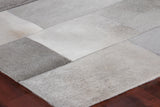 Exquisite Rugs Natural Hide Handmade Leather Hide in 2189 Silver/Gray 5' x 8' Area Rug