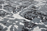 Exquisite Rugs Cecily Hand Knotted Wool/Bamboo Silk in 2201 Black/Gray 8' x 10' Area Rug