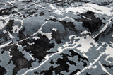 Exquisite Rugs Cecily Hand Knotted Wool/Bamboo Silk in 2201 Black/Gray 8' x 10' Area Rug