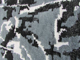 Exquisite Rugs Cecily Hand Knotted Wool/Bamboo Silk in 2201 Black/Gray 8' x 10' Area Rug