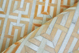 Exquisite Rugs Natural Hide Handmade Leather Hide in 2204 Beige/Ivory 8' x 11' Area Rug