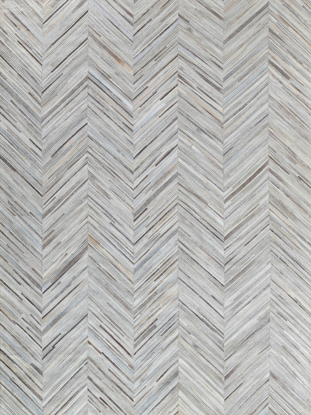 Exquisite Rugs Natural Hide Handmade Leather Hide in 2206 Gray 5' x 8' Area Rug