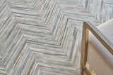 Exquisite Rugs Natural Hide Handmade Leather Hide in 2206 Gray 5' x 8' Area Rug