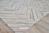 Exquisite Rugs Natural Hide Handmade Leather Hide in 2206 Gray 5' x 8' Area Rug