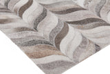 Exquisite Rugs Natural Hide Handmade Leather Hide in 2207 Silver 8' x 10' Area Rug