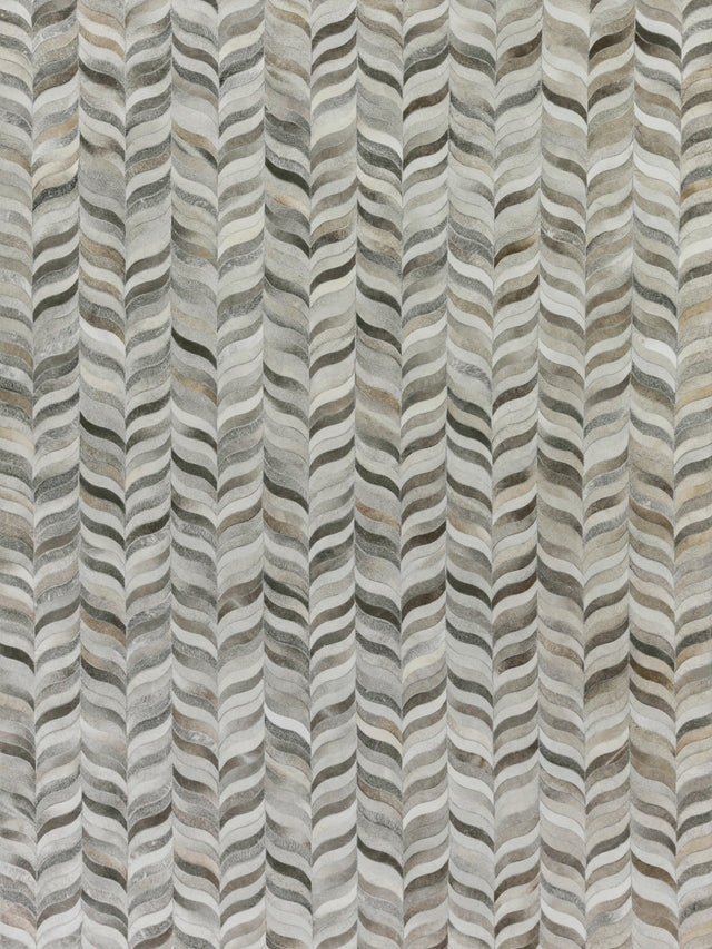 Exquisite Rugs Natural Hide Handmade Leather Hide in 2207 Silver 8' x 11' Area Rug